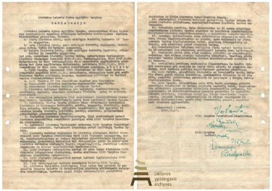 Į UNESCO programos „Pasaulio atmintis“ Lietuvos nacionalinį registrą įrašytas Lietuvos...