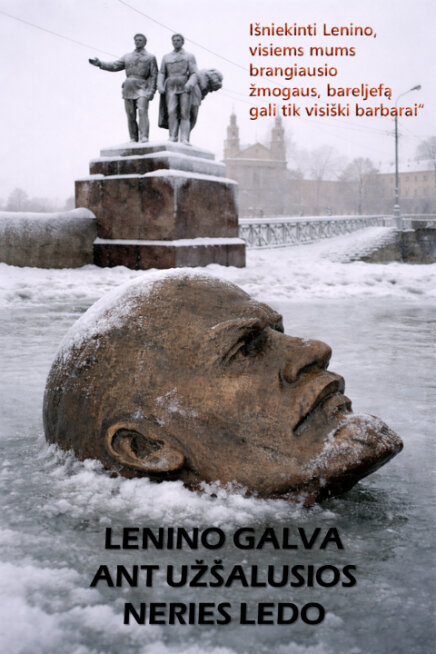 Lenino galva ant užšalusios Neries ledo